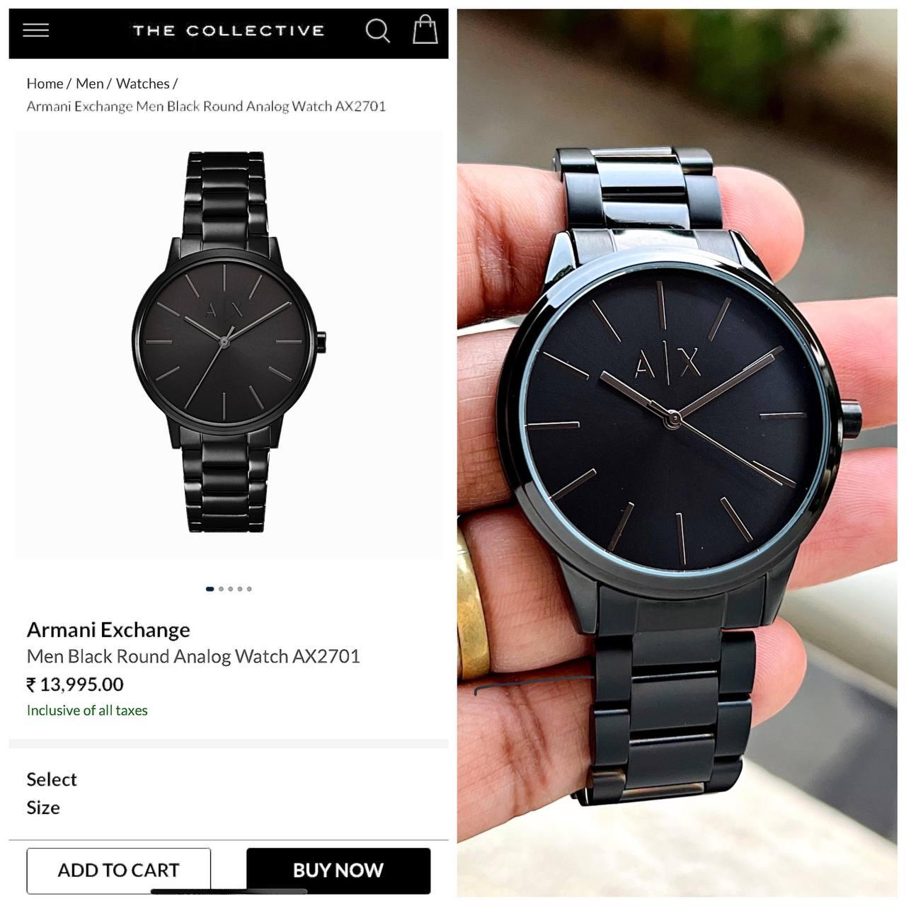 ARMANI EXCHANGE Black Chain