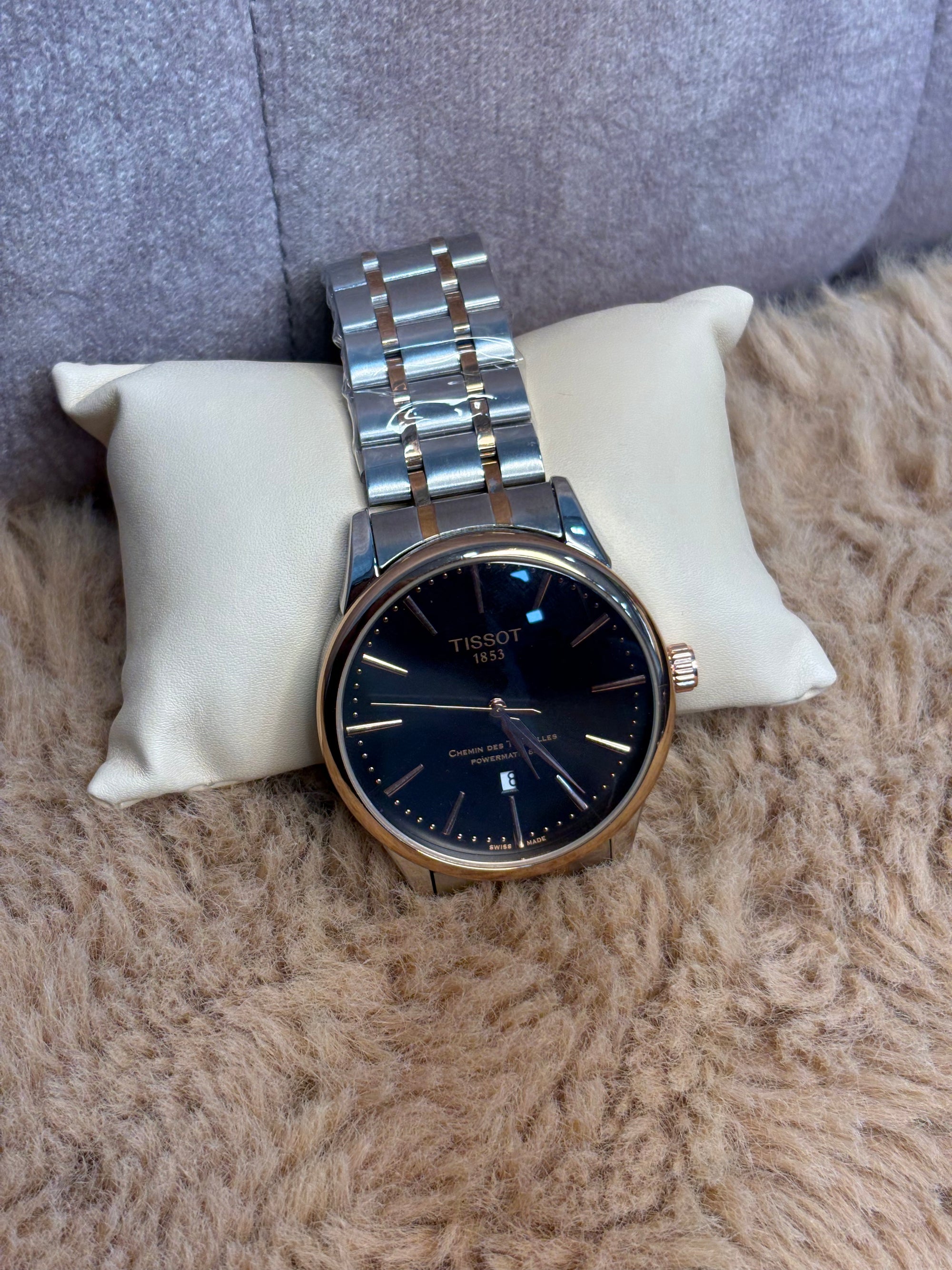 Tissot Silver and Gold Chain Watch