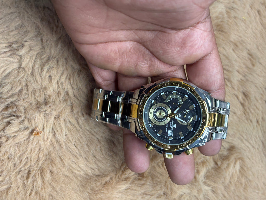 Edifice Golden and silver combination