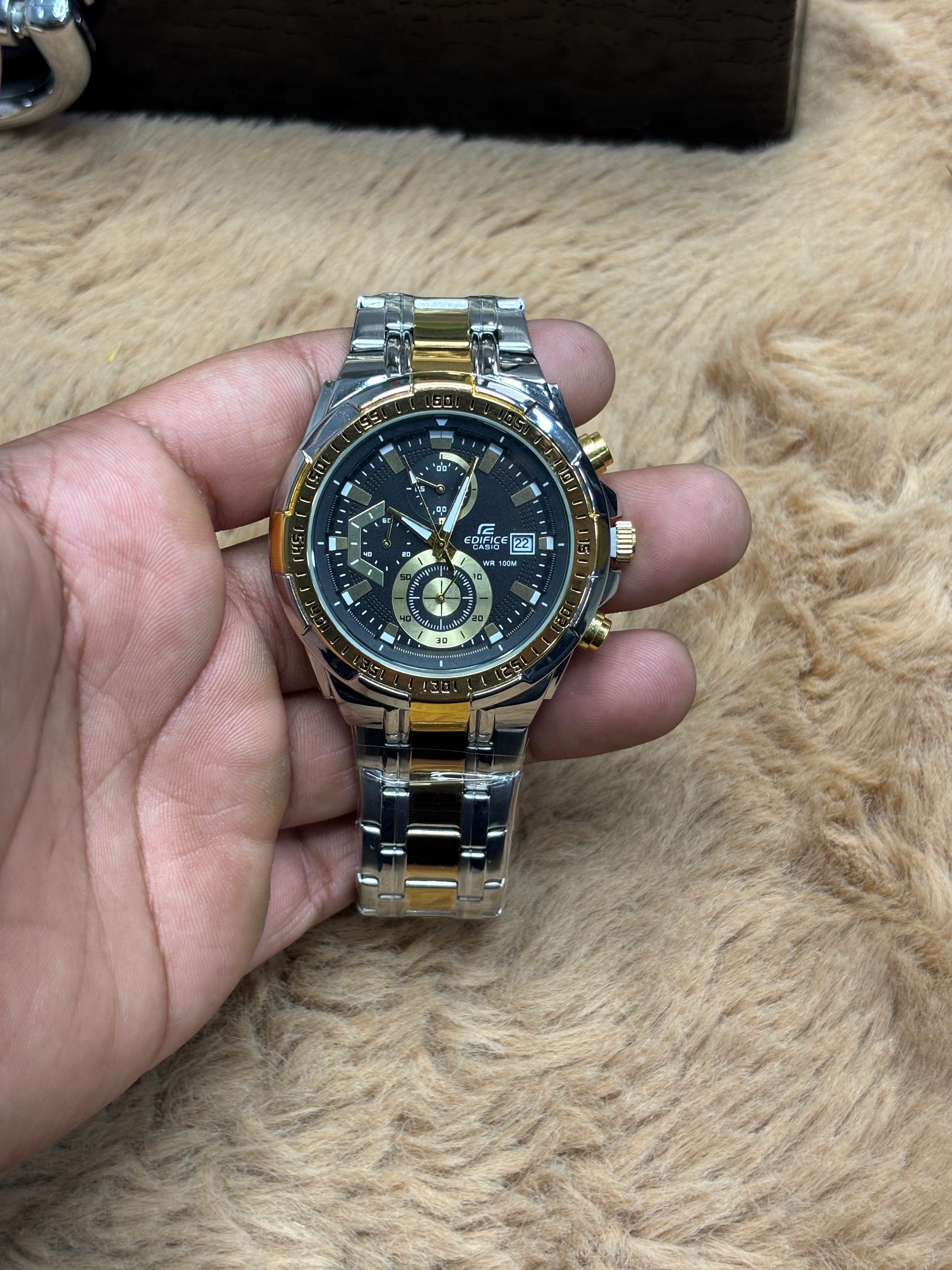 Edifice Golden and silver combination