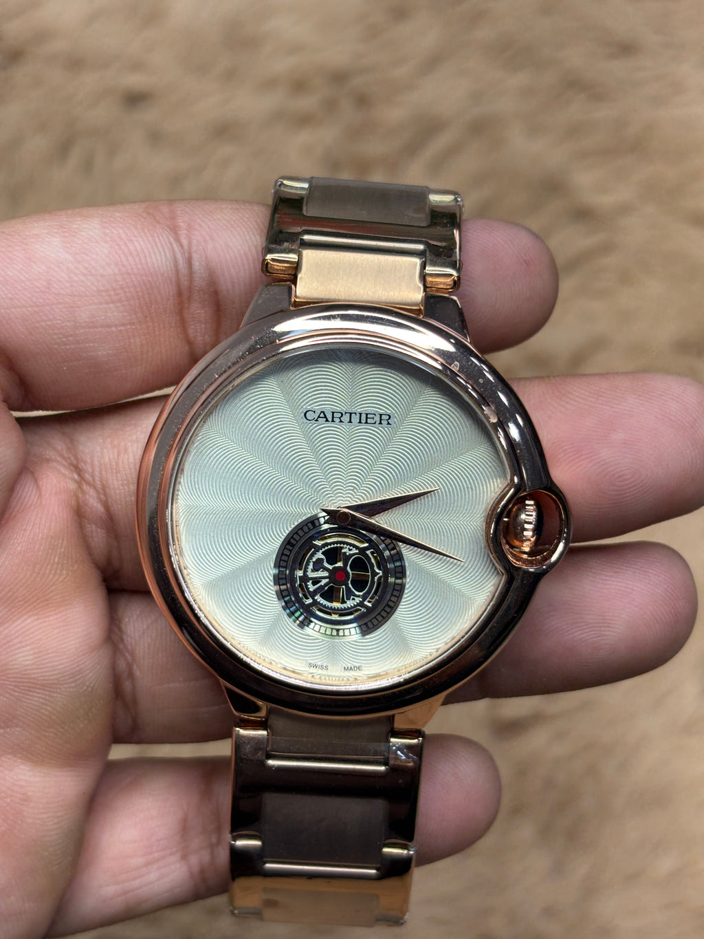Cartier Golden Brown Stainless Steel
