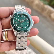 Omega seamaster with sliver chain