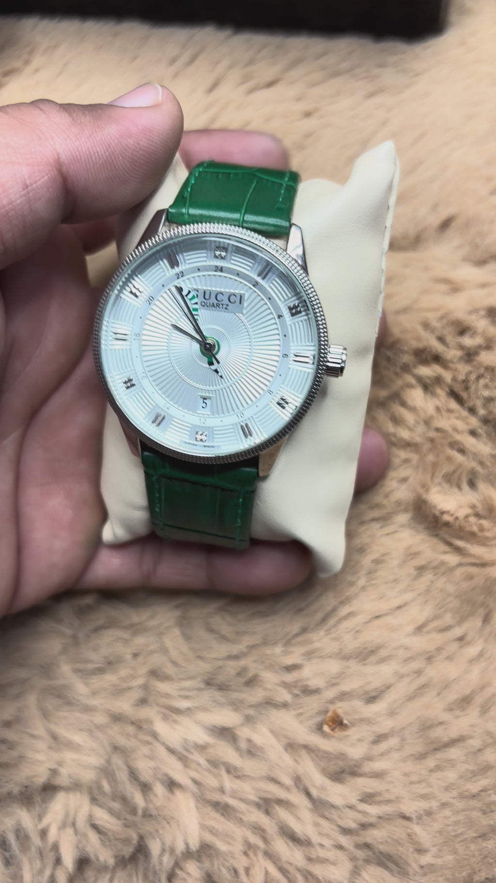 Gucci Quartz with Green Belt