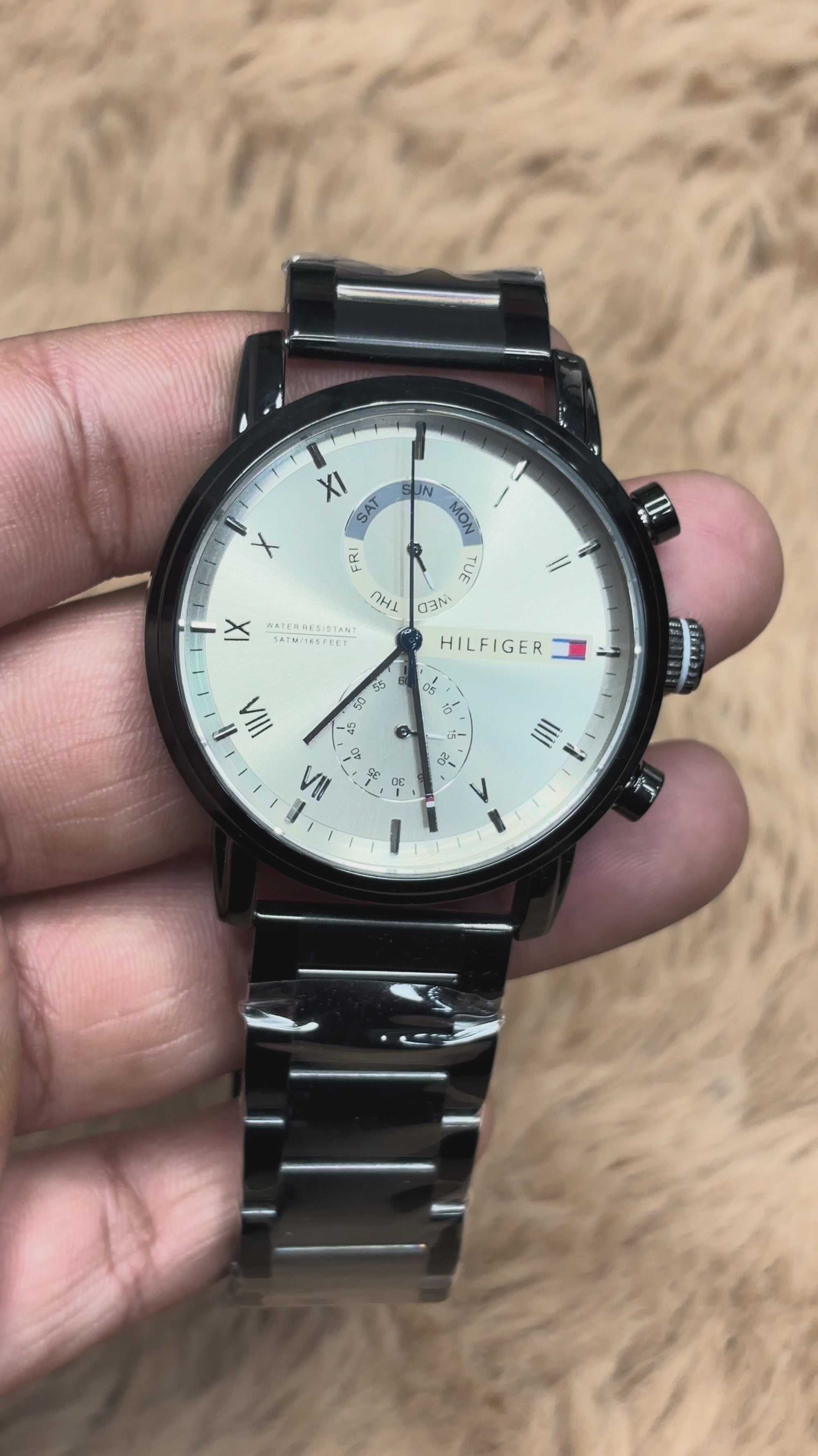 Tommy Hilfiger Black Stainless Steel