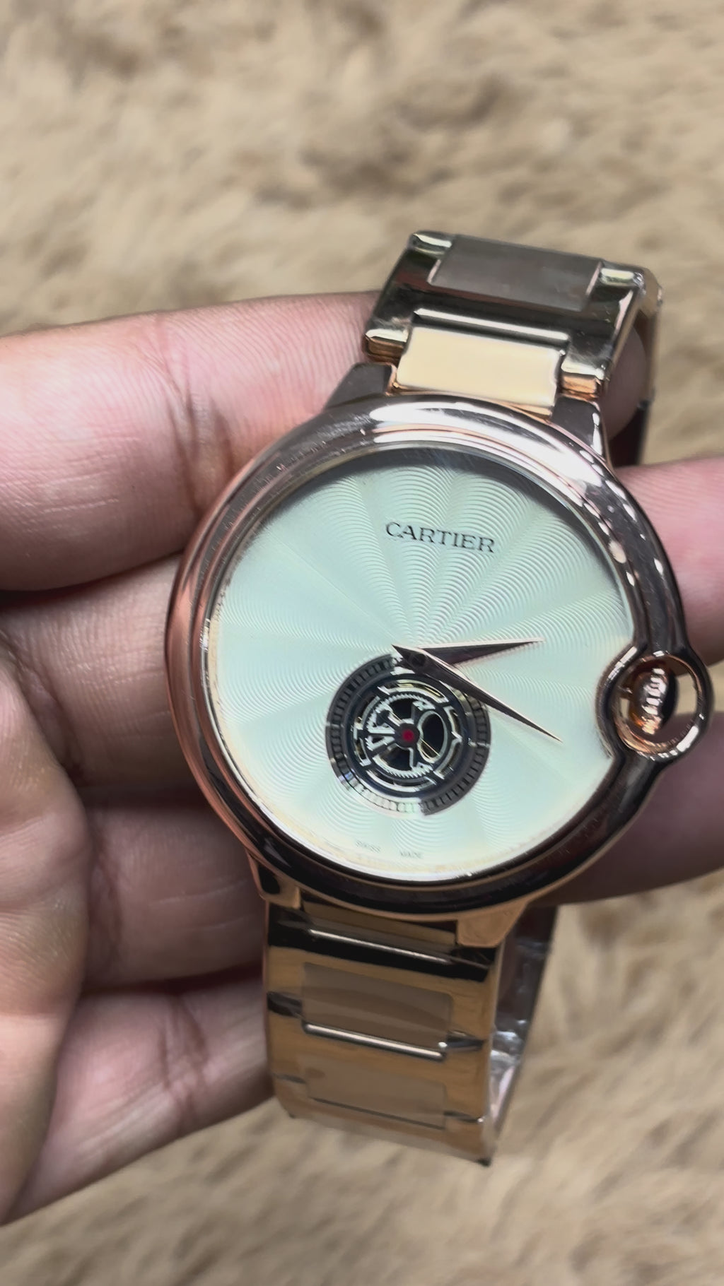Cartier Golden Brown Stainless Steel
